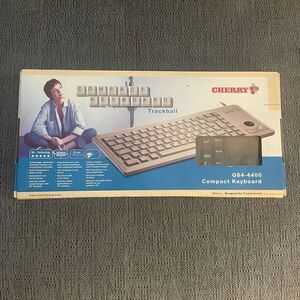 NEW SEALED Cherry G84-4400 USB Trackball Keyboard G84-4400PTBUS - Black UNOPENED